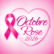Logo d'Octobre Rose avec un ruban rose
